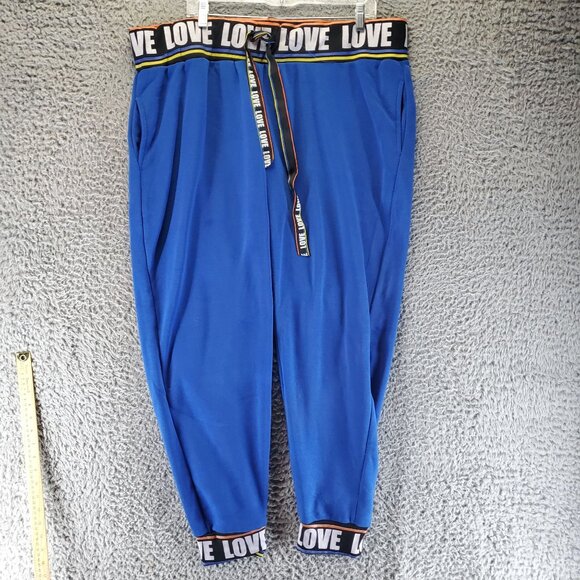 Ashley Stewart Suit Women Size 2X Royal Blue Rainbow Stripe Sweat Set *NWT* - Picture 11 of 16